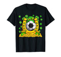 St Patricks Day Soccer Ball Clovers T-Shirt - Minimalist Print Men Women