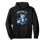 Kickin It Soccer Player Kitten Cat Hoodie - Casual Everyday Wear Men Women