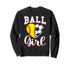 Ball Softball Soccer Lovers Gifts Sweatshirt - Minimalist Print Men Women