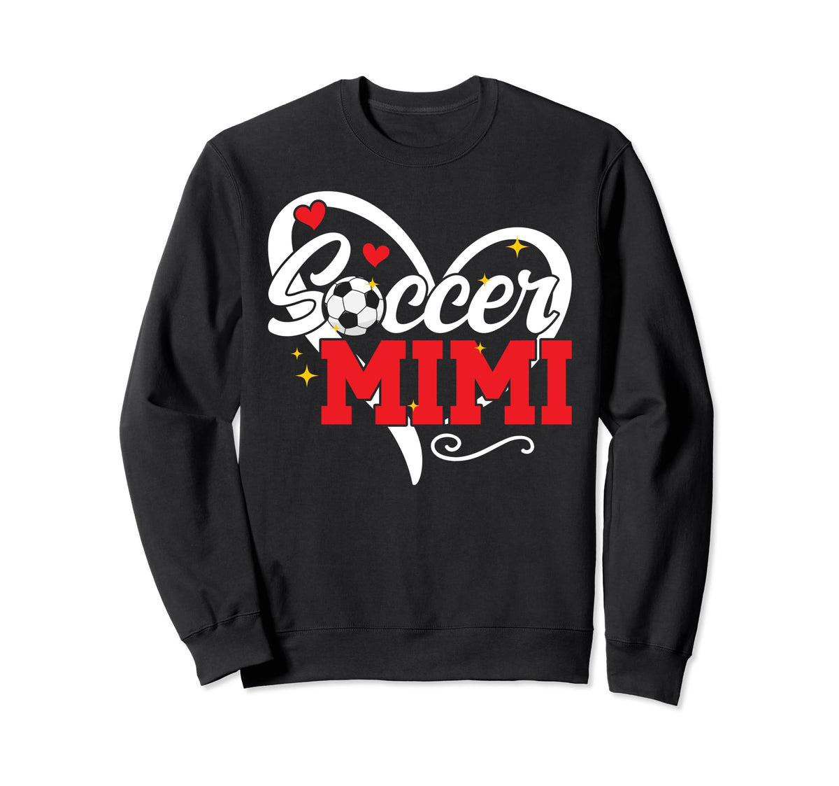Soccer Mimi Heart Grandma Mimi Sweatshirt - Trendy Graphic for Adults