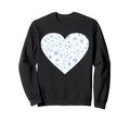 Soccer Love Heart Sweatshirt - Unique Graphic Unisex