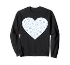Soccer Love Heart Sweatshirt - Unique Graphic Unisex