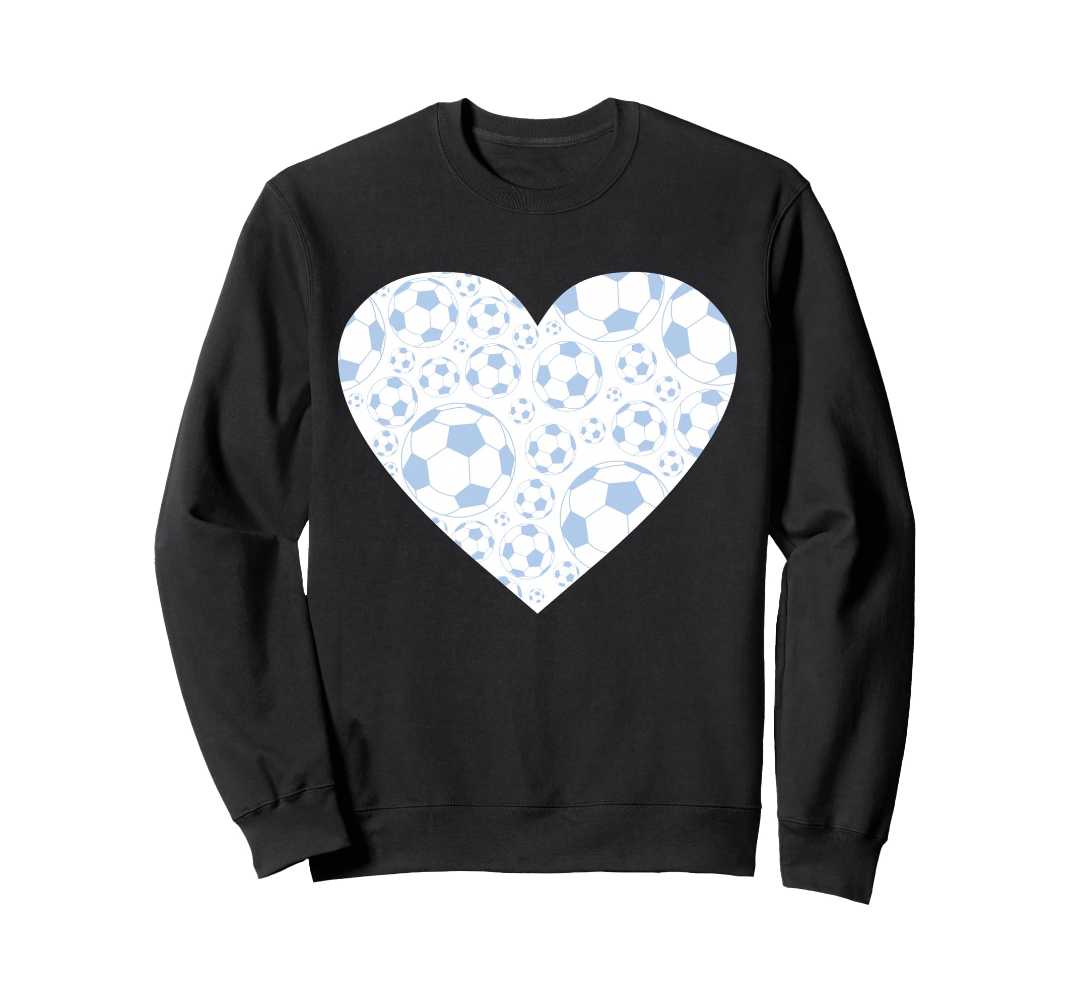 Soccer Love Heart Sweatshirt - Unique Graphic Unisex