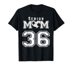 Proud Senior Soccer Mom Custom Jersey T-Shirt - Graphic Print Unisex