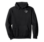 Soccer Player Soccer Heart Soccer Ball Hoodie - Minimalist Print Men Women