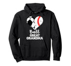 Ball Great Grandma Heart Funny Soccer Hoodie - Trendy Graphic Unisex