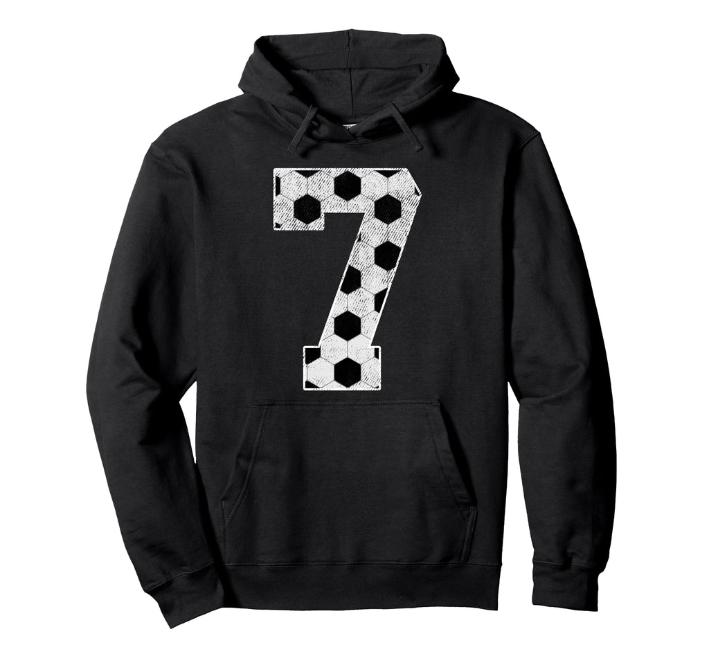 7Th Birthday Party 7 Year Old Soccer Bday Hoodie - Minimalist Print Unisex