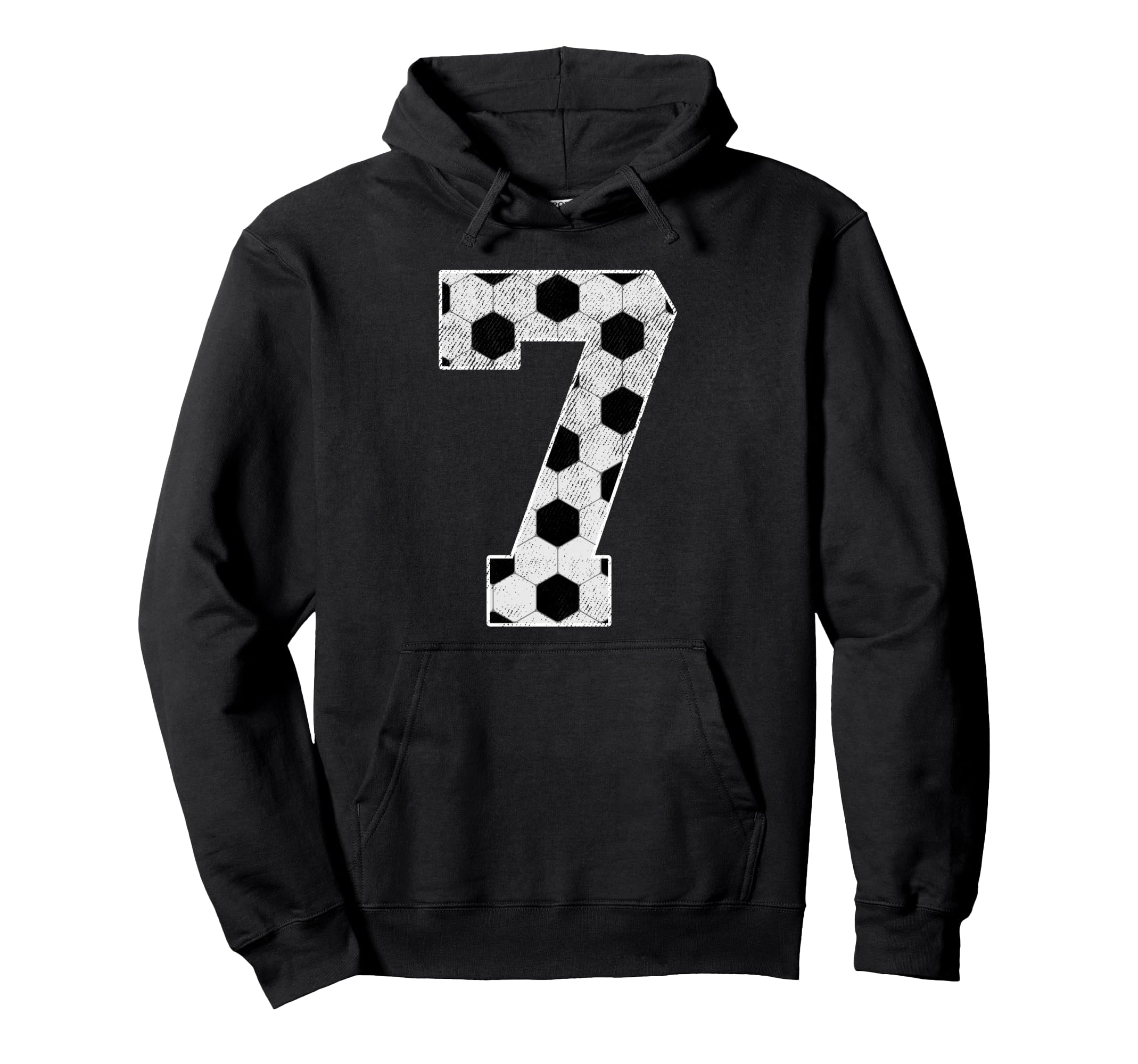 7Th Birthday Party 7 Year Old Soccer Bday Hoodie - Minimalist Print Unisex