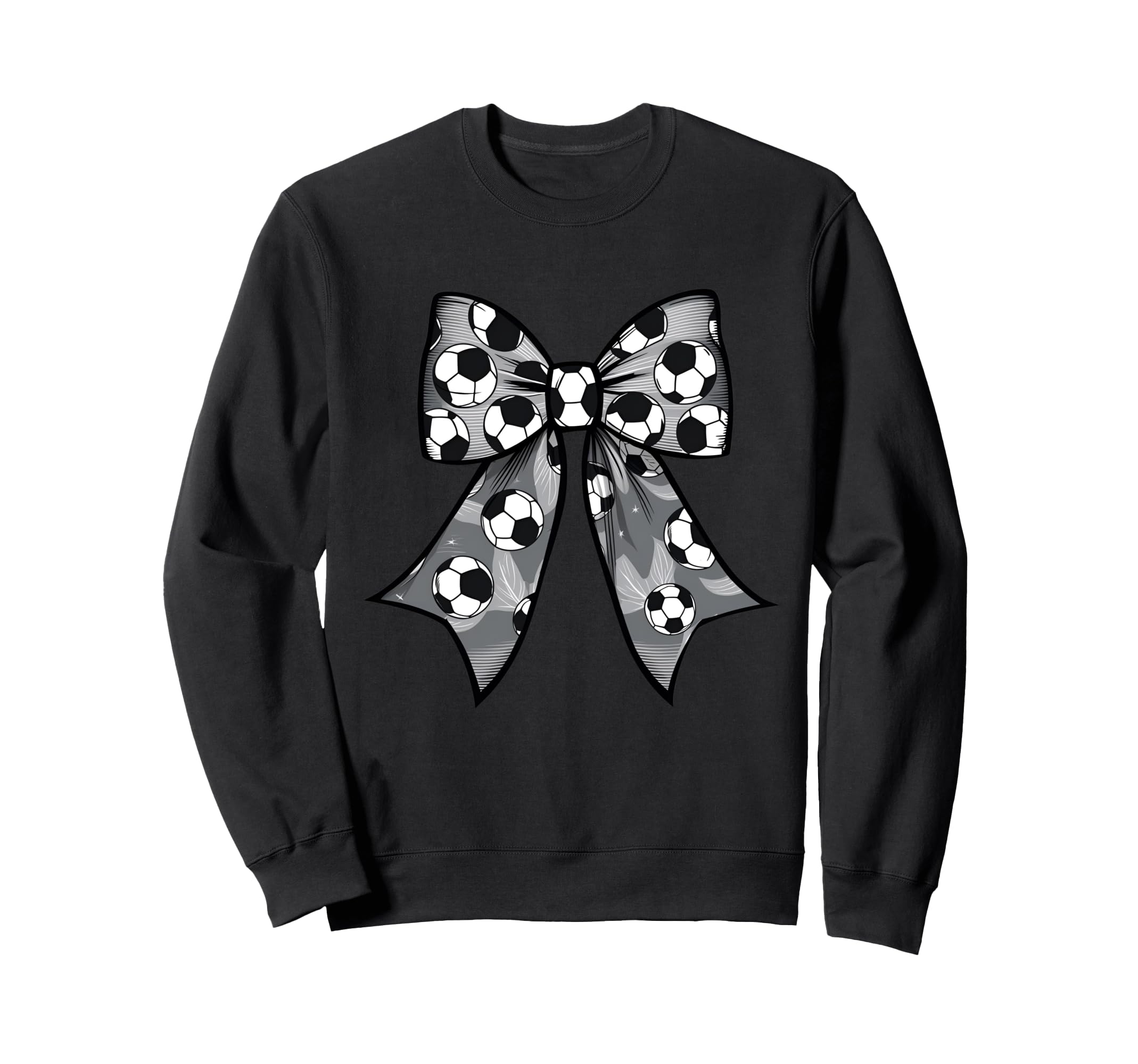 Coquette Bow Soccer Ball Mom Life Sweatshirt - Novelty Apparel for Adults