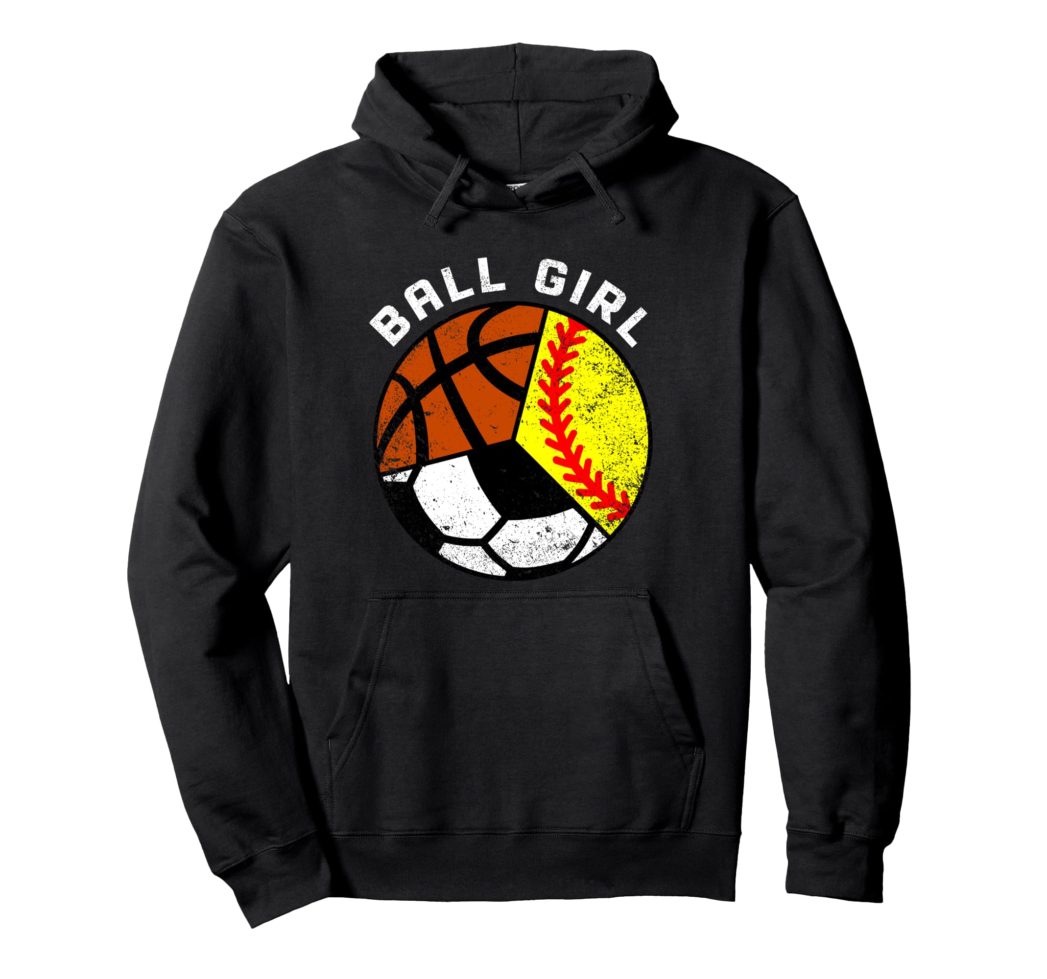 Ball Funny Softball Soccer Basketball Hoodie - Casual Everyday Wear Unisex