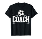 Soccer Coach Distressed Sports Team T-Shirt - Fun Novelty Design Men Women