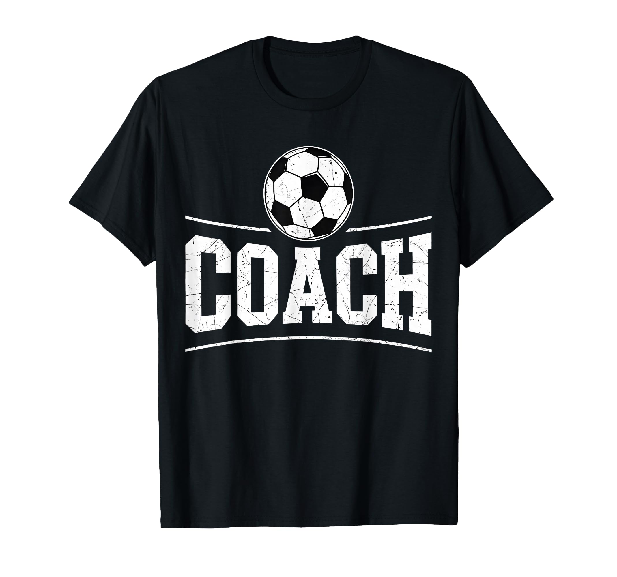 Soccer Coach Distressed Sports Team T-Shirt - Fun Novelty Design Men Women