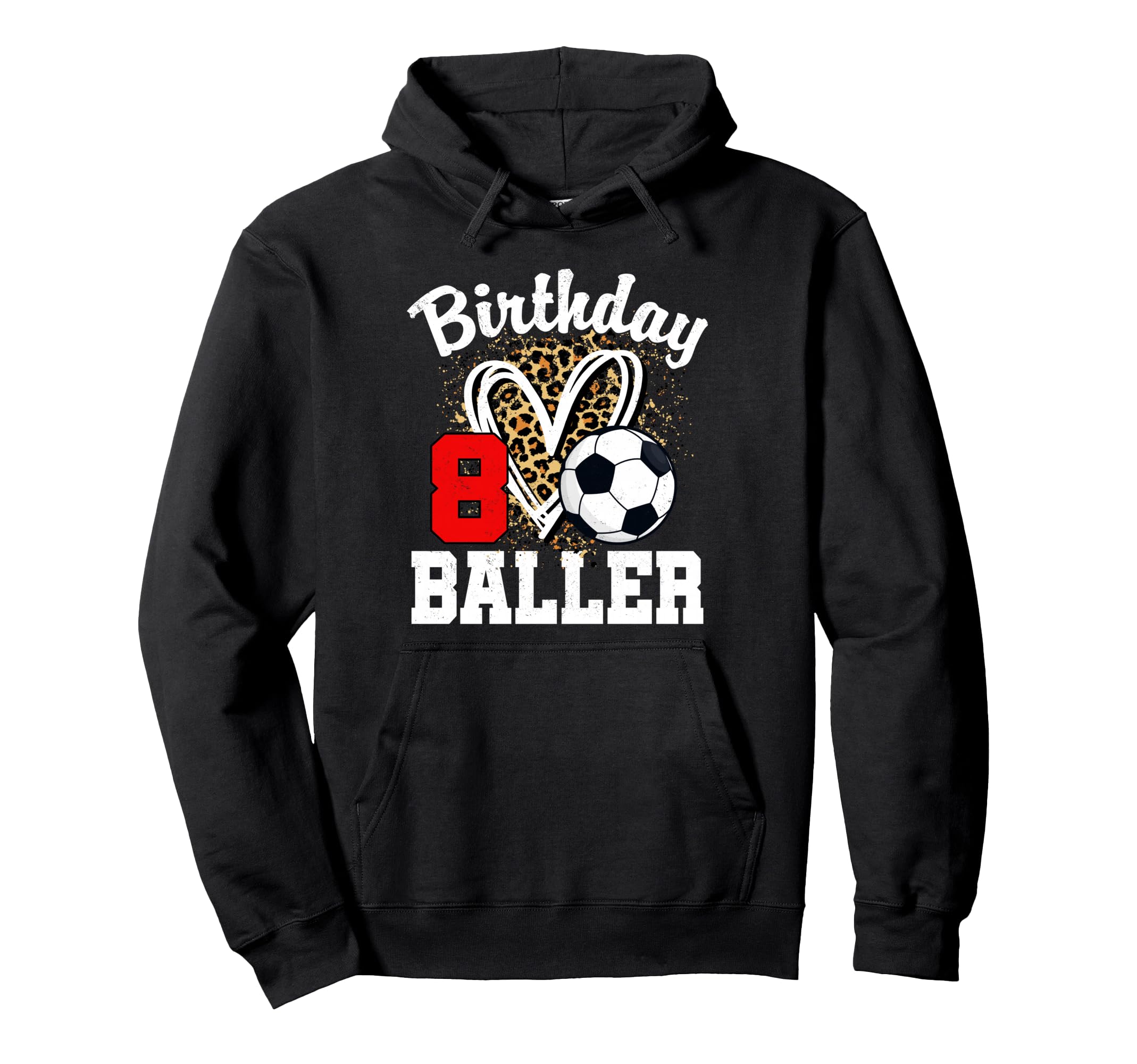 8Th Birthday Baller 8 Year Old Birthday Hoodie - Trendy Graphic Unisex