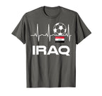 Iraq Soccer Jersey Iraqi Flag T-Shirt - Aesthetic Graphic for Adults