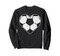 Soccer Ball Heart Sport Football Sweatshirt - Unique Graphic for Adults