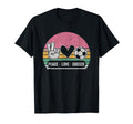 Peace Love Soccer Teen T-Shirt - Unique Graphic Men Women