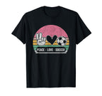 Peace Love Soccer Teen T-Shirt - Unique Graphic Men Women