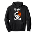 Ball Mom Funny Soccer Volleyball Hoodie - Aesthetic Graphic Unisex