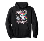 Unicorn Soccer Goalie Player Kickin Hoodie - Fun Novelty Design for Adults