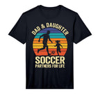 Mens Dad And Daughter Soccer Partners T-Shirt - Novelty Apparel Men Women