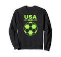 American Flag Soccer Womens Soccer Sweatshirt - Novelty Apparel for Adults