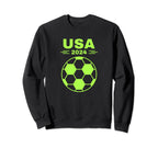 American Flag Soccer Womens Soccer Sweatshirt - Novelty Apparel for Adults