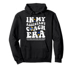 My Assistant Coach Era Groovy Volleyball Hoodie - Trendy Graphic Unisex