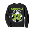 35 Year Old Birthday Soccer Sweatshirt - Fun Novelty Design Men Women