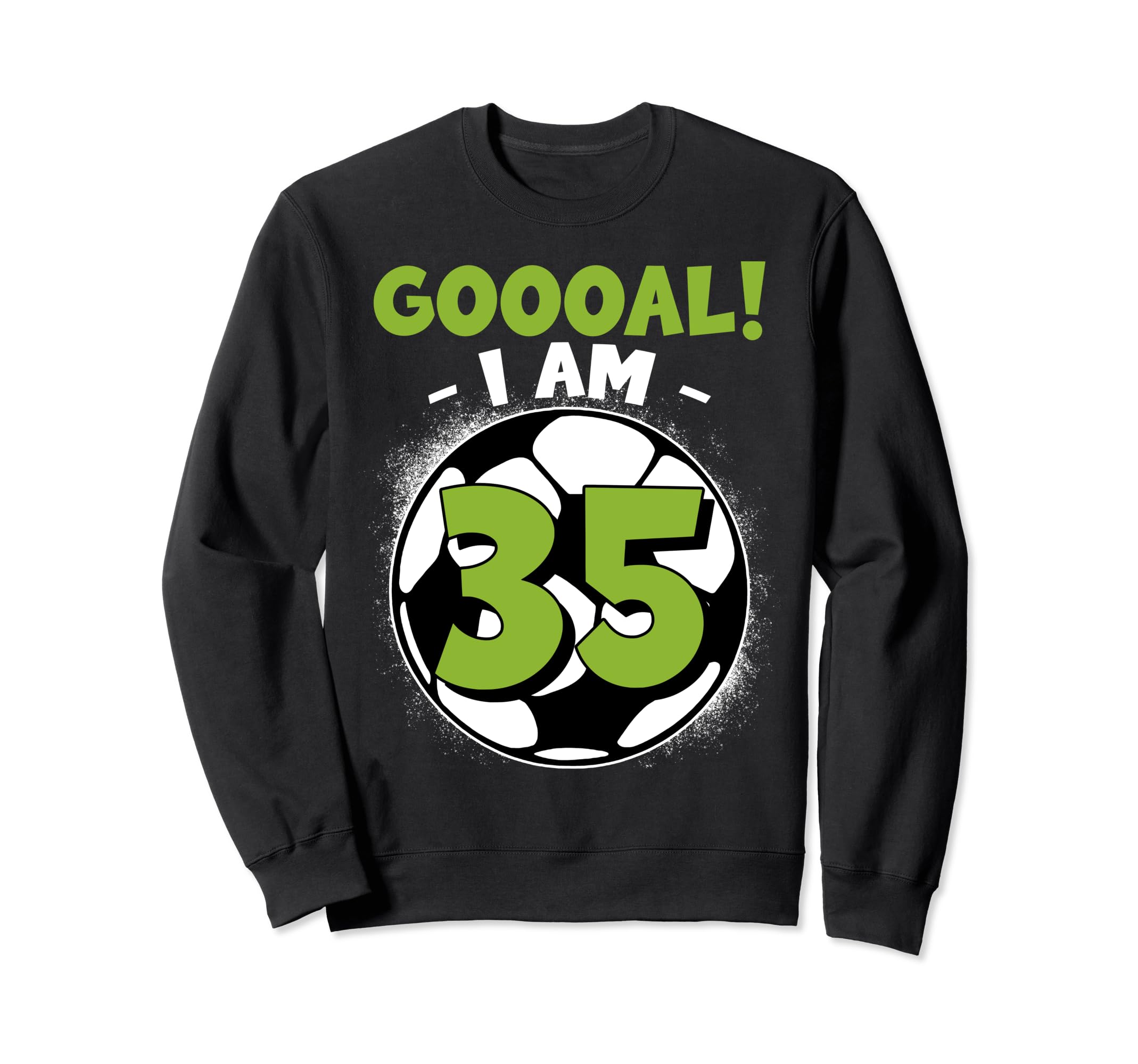 35 Year Old Birthday Soccer Sweatshirt - Fun Novelty Design Men Women
