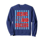 Preepy Jesus And Soccer Reglious Sweatshirt - Graphic Print Men Women