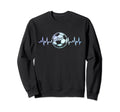 Soccer Heartbeat Sports Soccer Player Sweatshirt - Graphic Print for Adults