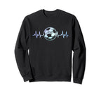 Soccer Heartbeat Sports Soccer Player Sweatshirt - Graphic Print for Adults