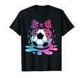 Dripping Soccer Coquette Bow Leopard T-Shirt - Graphic Print for Adults
