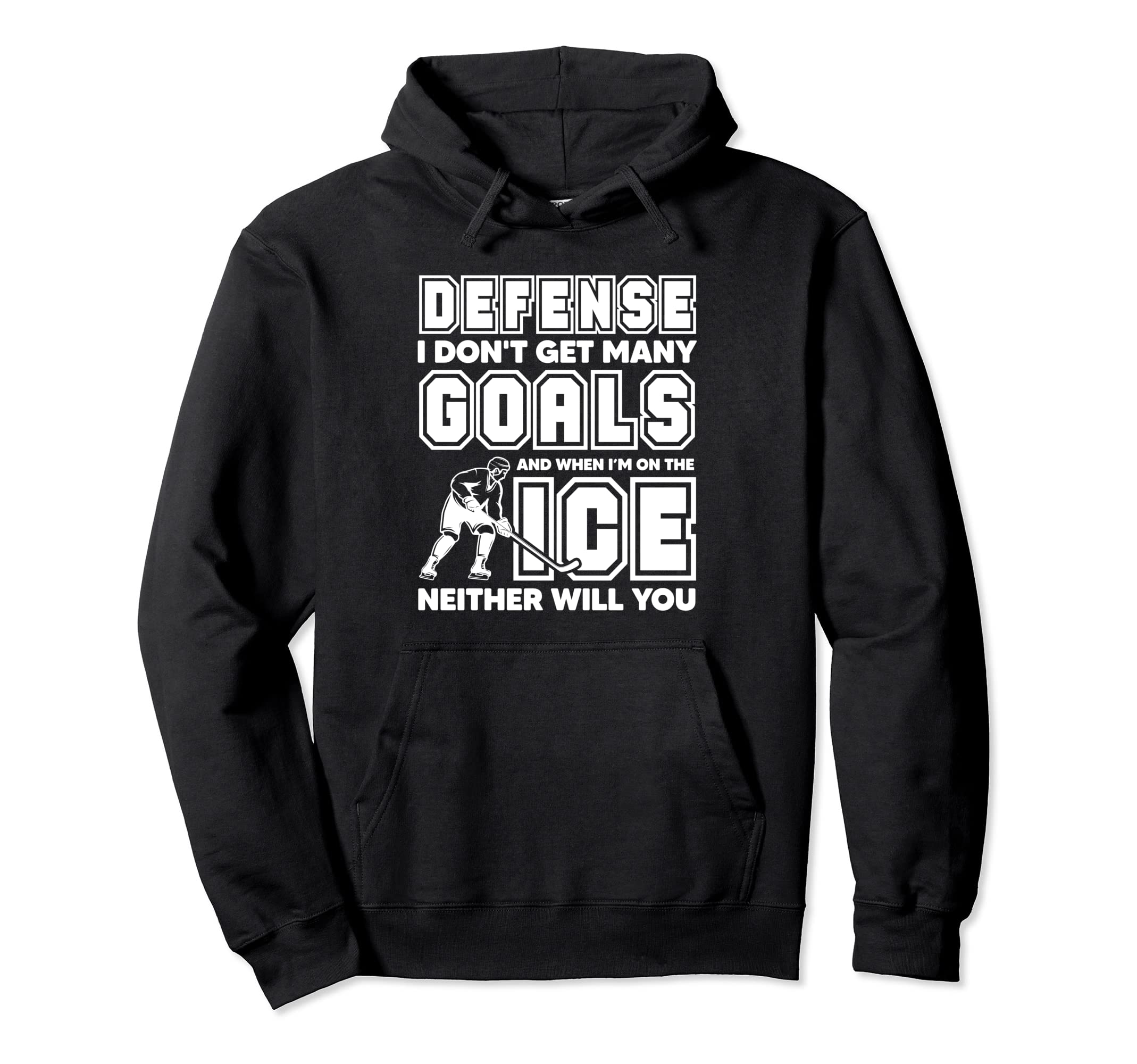 Ice Hockey Goalie Goalkeeper Defense Hoodie - Aesthetic Graphic Men Women
