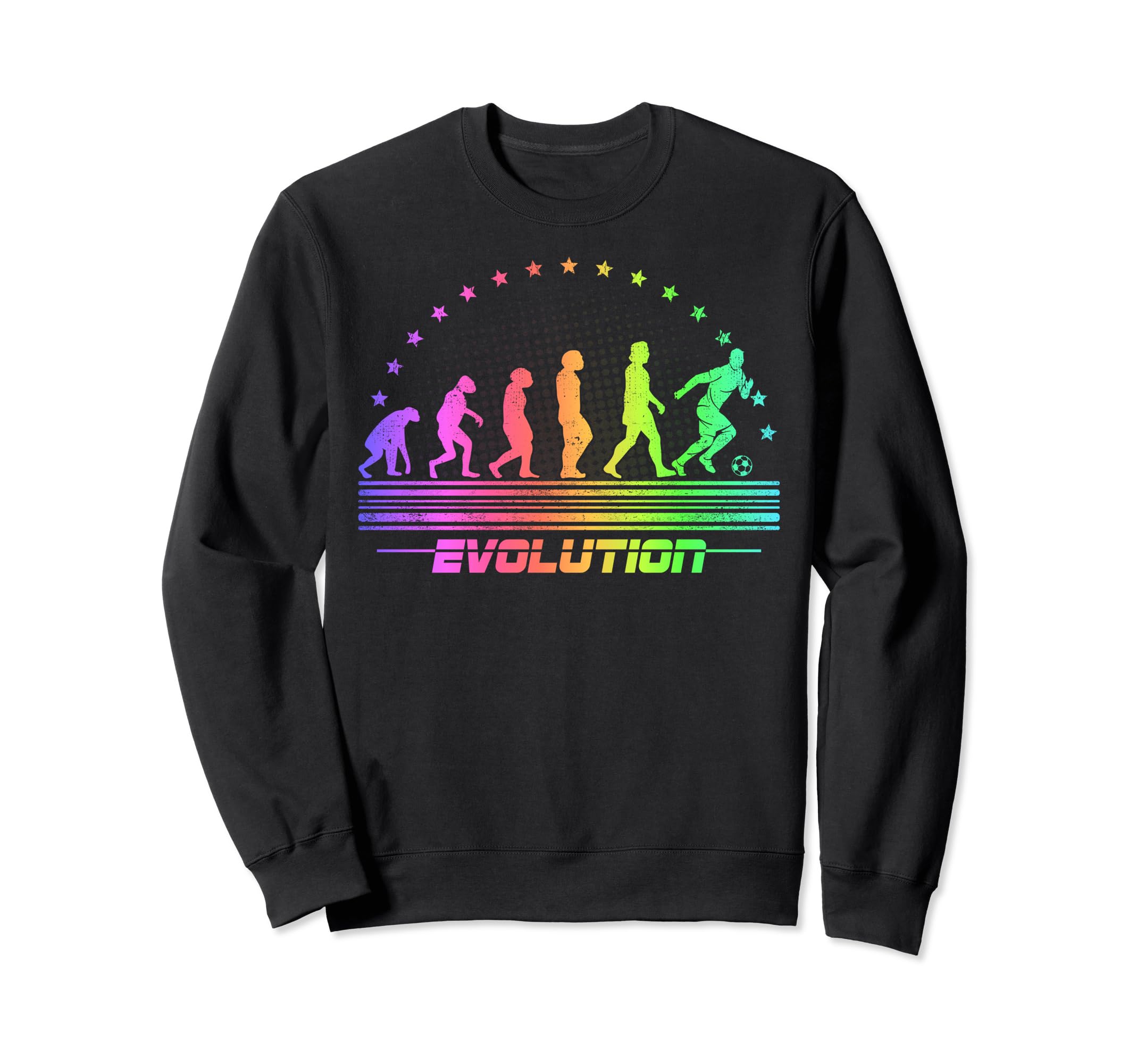 Soccer Evolution Soccer Player Sweatshirt - Trendy Graphic for Adults