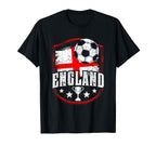 England Flag Football Fan Soccer Team T-Shirt - Trendy Graphic Unisex