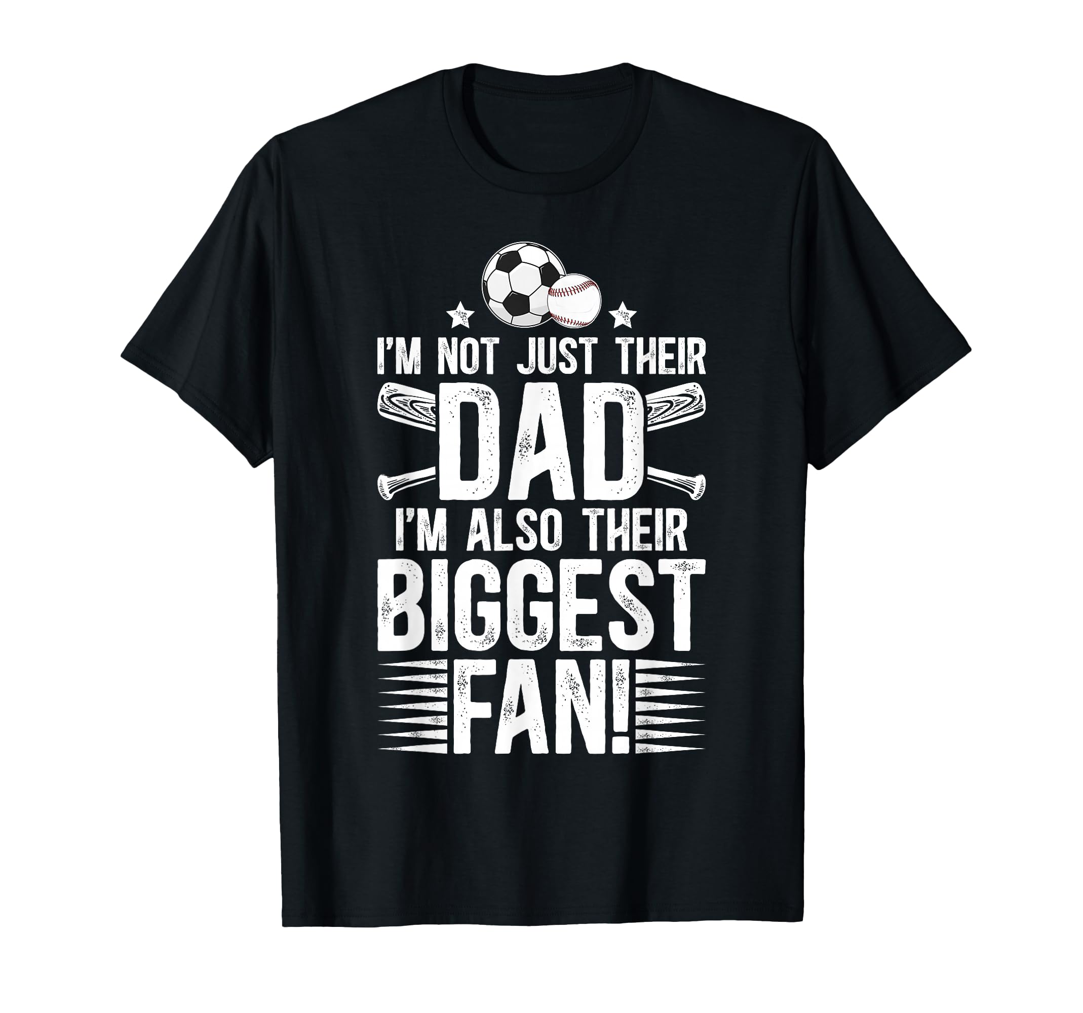 Their Biggest Fan Baseball Soccer Dad T-Shirt - Unique Graphic Unisex