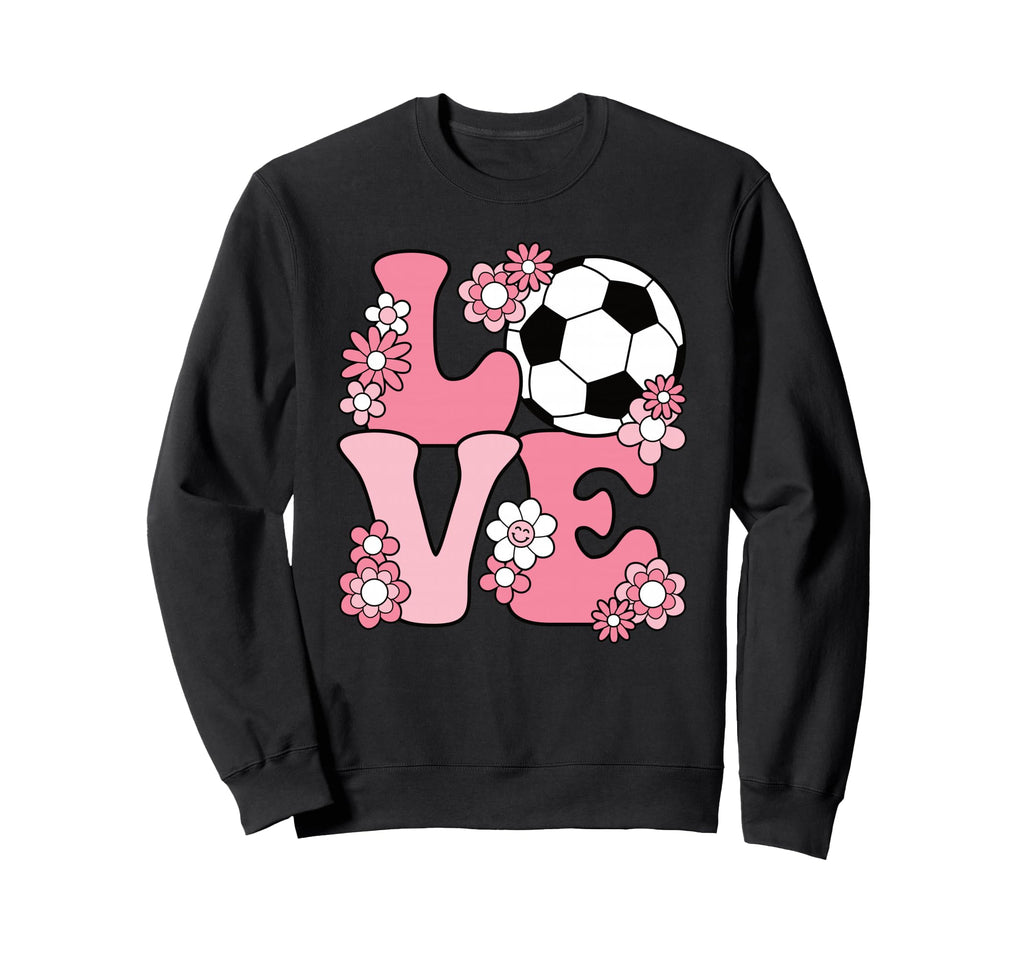 Groovy Soccer Love Soccer Player Sweatshirt - Custom Art Print for Adults