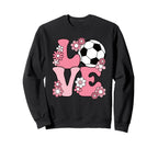 Groovy Soccer Love Soccer Player Sweatshirt - Custom Art Print for Adults