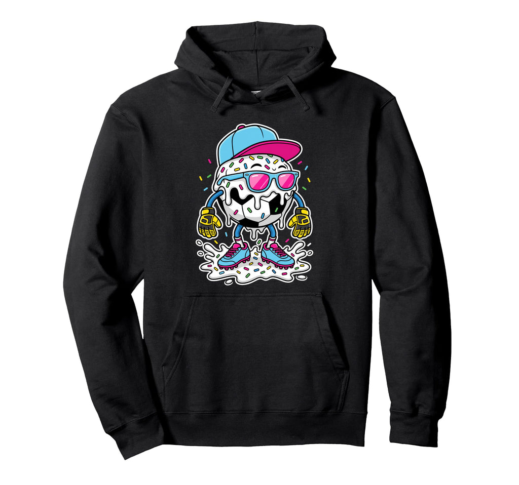 Soccer Ball Melting Ice Cream Drip Goalie Hoodie - Custom Art Print Unisex