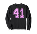 41 Number Forty One Sports Varsity Sweatshirt - Trendy Graphic Men Women