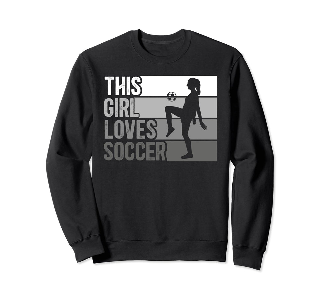 This Loves Soccer Funny Sport Sweatshirt - Trendy Graphic Unisex