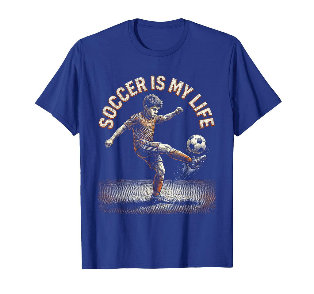 Soccer Is My Life Soccer T-Shirt - Fun Novelty Design for Adults