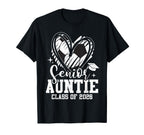 Senior Auntie Class 2026 Soccer T-Shirt - Minimalist Print for Adults