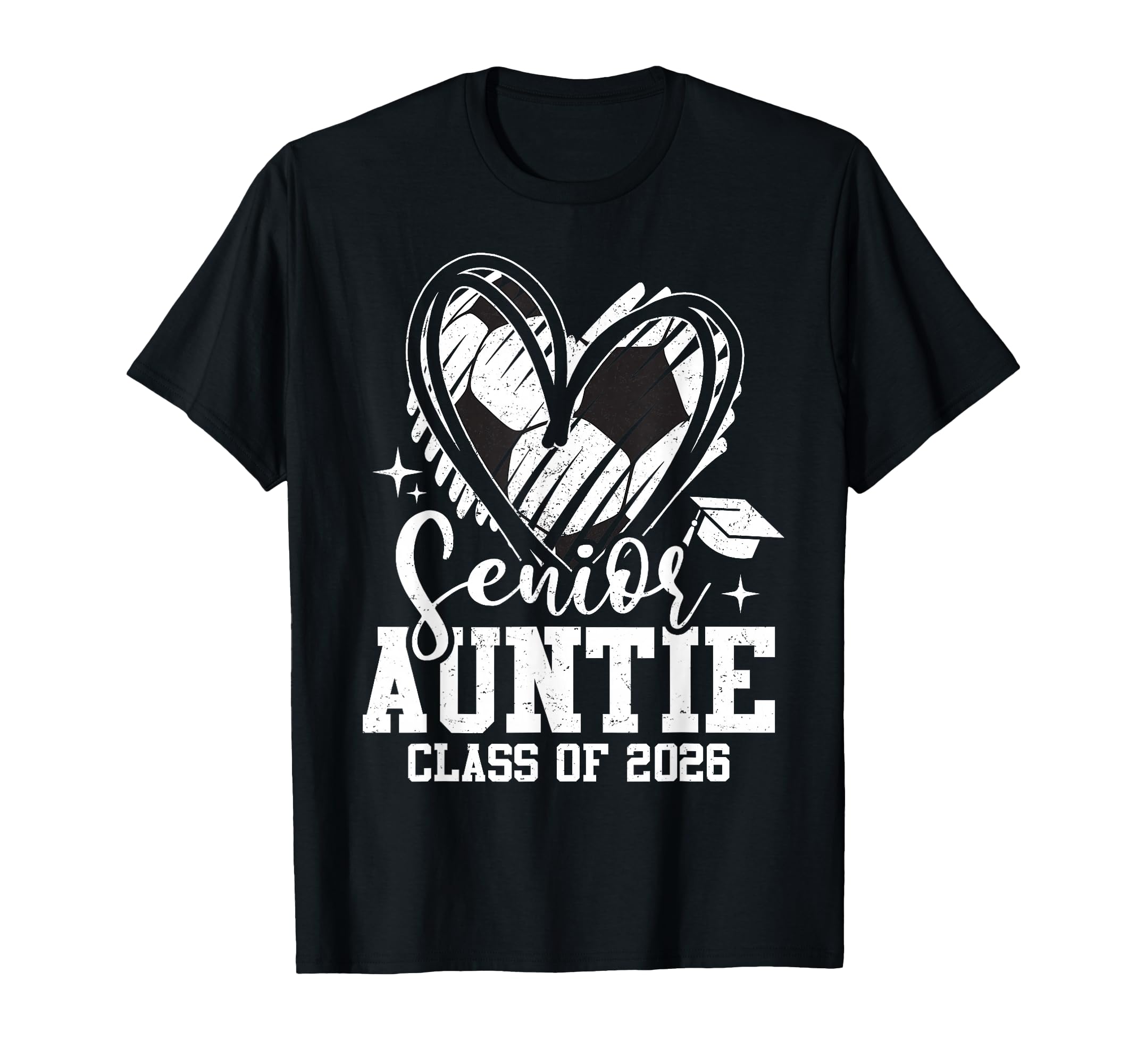 Senior Auntie Class 2026 Soccer T-Shirt - Minimalist Print for Adults