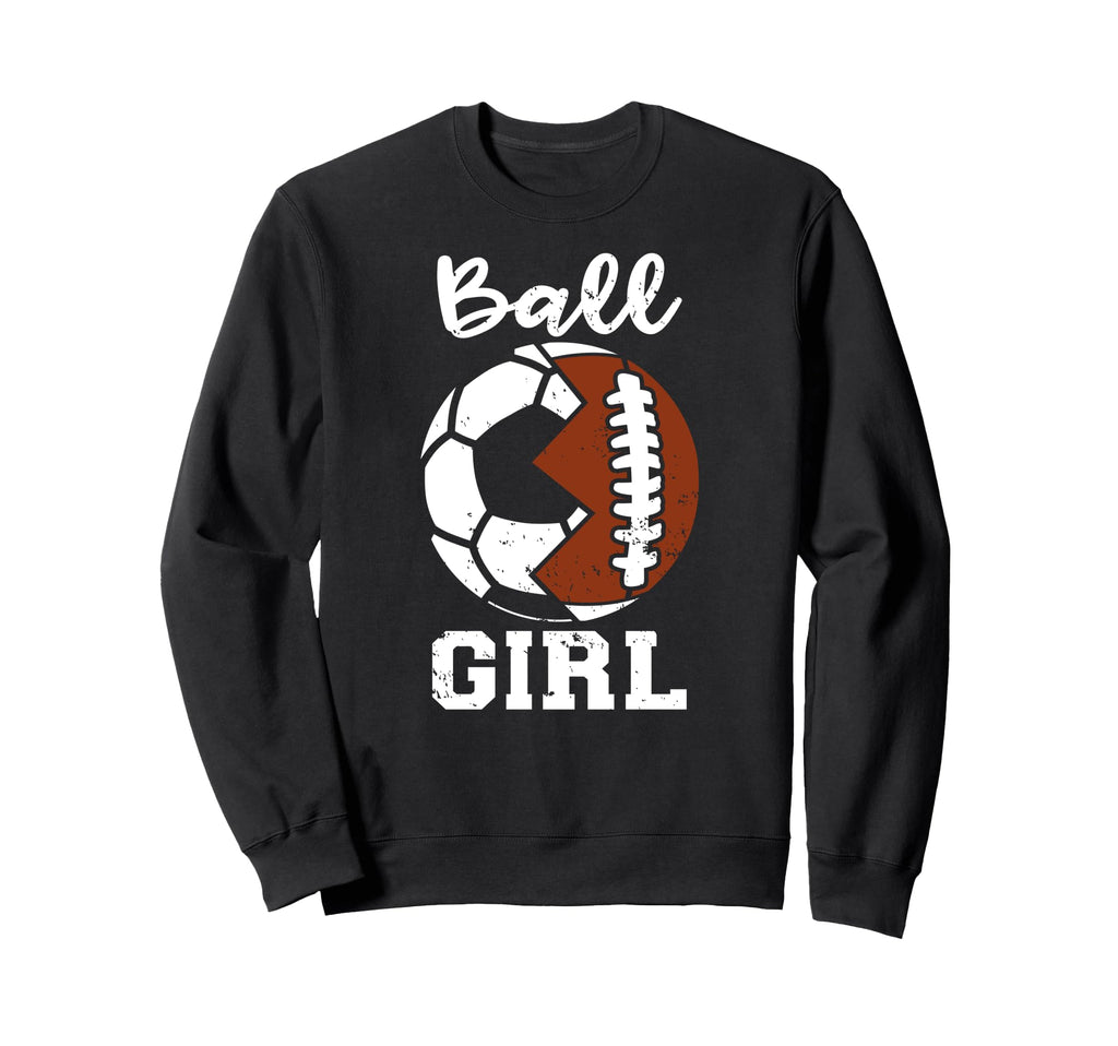 Ball Funny Soccer Football Sweatshirt - Minimalist Print for Adults