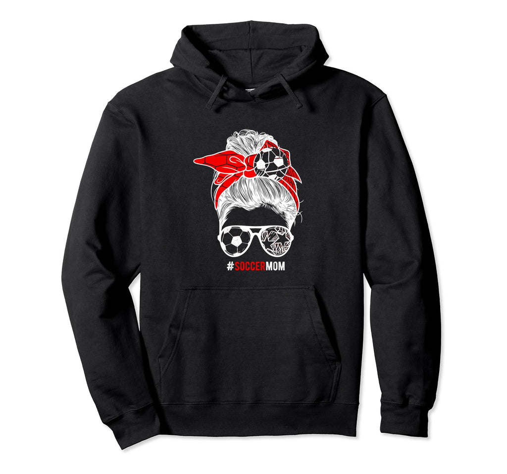 Soccer Mom Messy Bun Hair Soccer Hoodie - Streetwear Style Men Women