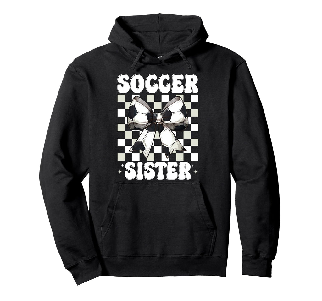 Soccer Sister Soccer Sis Coquette Bow Hoodie - Streetwear Style Men Women