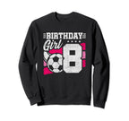 8 Year Old Birthday Soccer Party 8Th Sweatshirt - Minimalist Print Unisex
