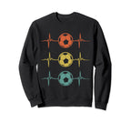 Heart Pulse Soccer Player Sweatshirt - Novelty Apparel Unisex